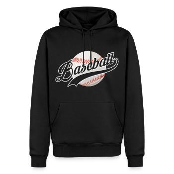 Baseball Teamsport Mannschaft Sport - Männer Premium Bio Hoodie - Schwarz - Vorne - Nico (187cm)