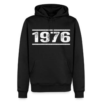 1976 Retro 1976 Geburtstag 1976 Vintage 1976 - Männer Premium Bio Hoodie - Schwarz - Vorne - Nico (187cm)