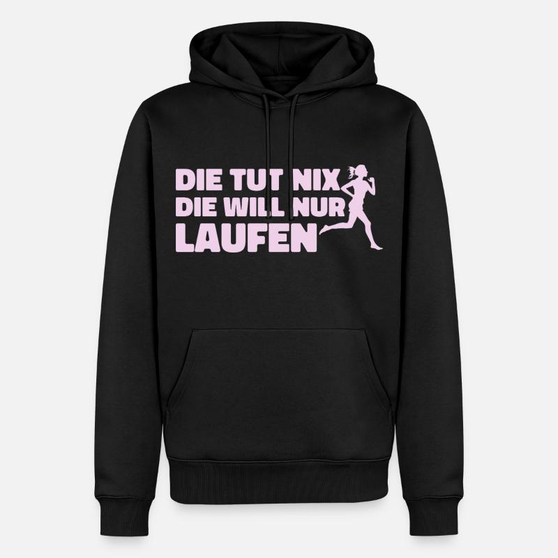 Runner Sport Running Gift - Sweat à capuche Premium bio Homme - noir