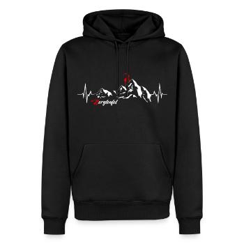 Bergteufel - Berge - Steinbock - Wandern - - Männer Premium Bio Hoodie - Schwarz - Vorne - Nico (187cm)