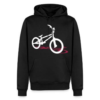 BMX - Sweat à capuche Premium bio Homme - noir - Devant - Nico (187cm)