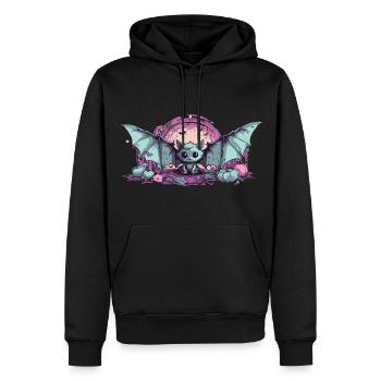 Goth Pastel Kawaii Fledermaus Anime Style - Männer Premium Bio Hoodie - Schwarz - Vorne - Nico (187cm)
