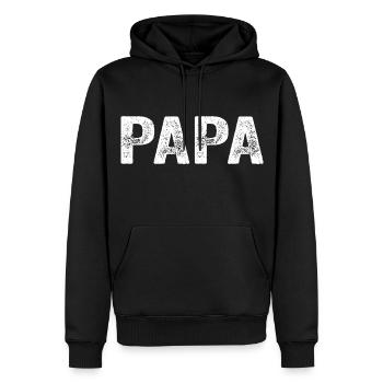 Dad Dad Dad Gift - Men’s Premium Organic Hoodie - black - Front - Nico (187cm)