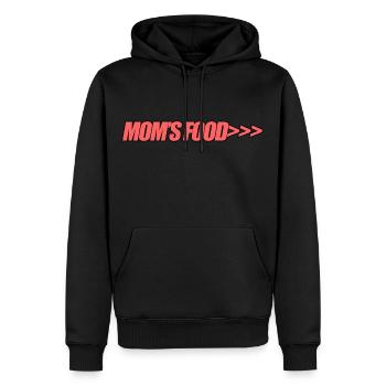 La nourriture des mamans>>> - Sweat à capuche Premium bio Homme - noir - Devant - Nico (187cm)