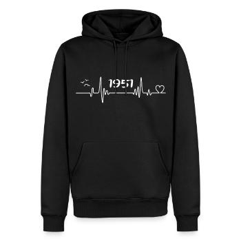 1951 Vintage Jahrgang Geburtstag 1951 Geschenk - Männer Premium Bio Hoodie - Schwarz - Vorne - Nico (187cm)