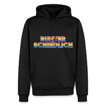 Einzigartig Anders. Bunterschiedlich - Männer Premium Bio Hoodie - Schwarz - Vorne - Nico (187cm)