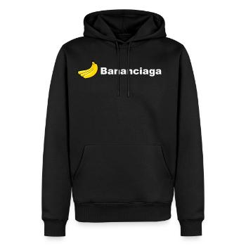 Bananciaga - Männer Premium Bio Hoodie - Schwarz - Vorne - Nico (187cm)