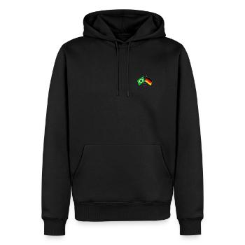Brazil Germany Flag Crossed - Männer Premium Bio Hoodie - Schwarz - Vorne - Nico (187cm)
