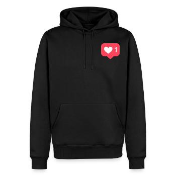 Like instagram - Men’s Premium Organic Hoodie - black - Front - Nico (187cm)