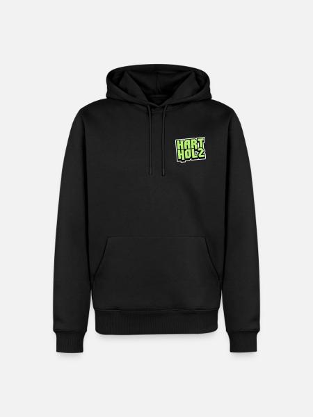 HARTHOLZ Logo - Männer Premium Bio Hoodie - Schwarz