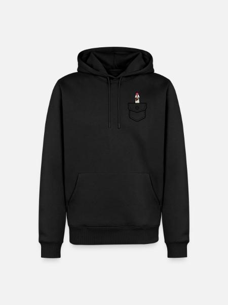 Hühnertasche - Männer Premium Bio Hoodie - Schwarz