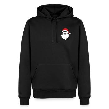 COOL SANTA - Männer Premium Bio Hoodie - Schwarz - Vorne - Nico (187cm)