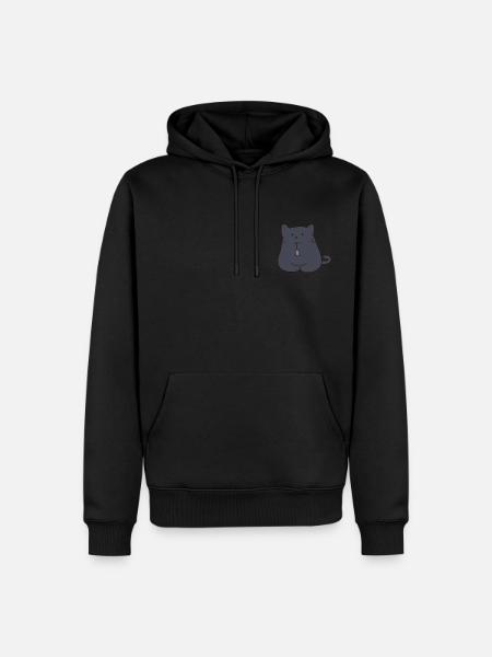 Drawn cat 7 - Men’s Premium Organic Hoodie - black