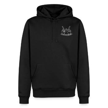 Whatever forever - Men’s Premium Organic Hoodie - black - Front - Nico (187cm)