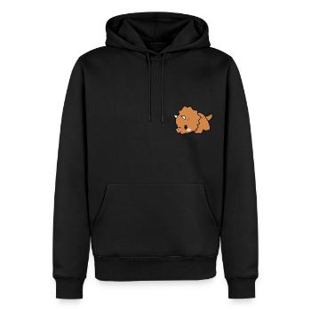 Rocky the triceratops - Men’s Premium Organic Hoodie - black - Front - Nico (187cm)