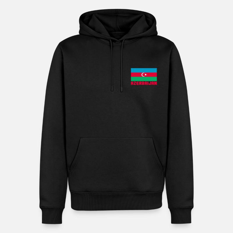 Aserbaidschan - Männer Premium Bio Hoodie - Schwarz