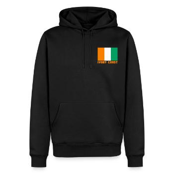 Elfenbeinküste - Männer Premium Bio Hoodie - Schwarz - Vorne - Nico (187cm)