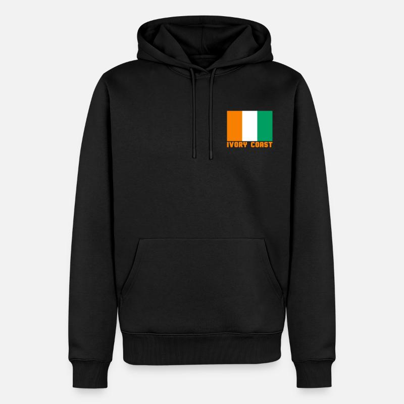 Elfenbeinküste - Männer Premium Bio Hoodie - Schwarz