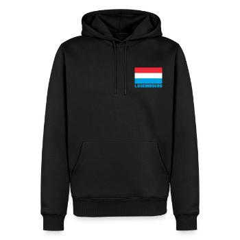 Luxembourg - Sweat à capuche Premium bio Homme - noir - Devant - Nico (187cm)