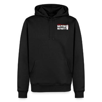 No pyro no party salut - Männer Premium Bio Hoodie - Schwarz - Vorne - Nico (187cm)
