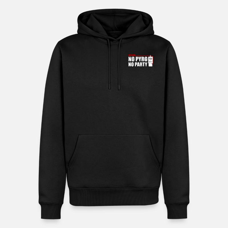 No pyro no party salut - Männer Premium Bio Hoodie - Schwarz