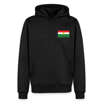 Kurdistan - Sweat à capuche Premium bio Homme - noir - Devant - Nico (187cm)