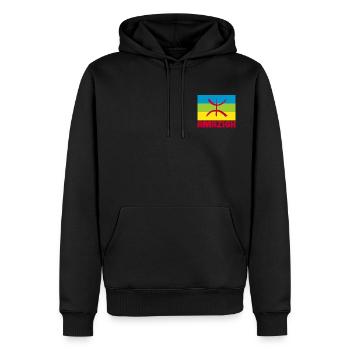 Amazigh - Men’s Premium Organic Hoodie - black - Front - Nico (187cm)