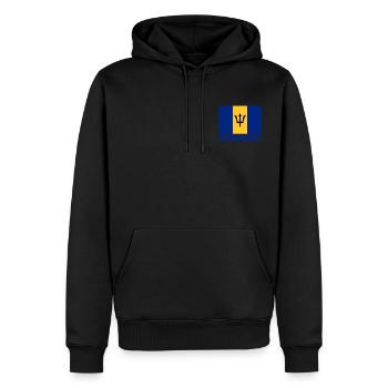 Barbados - Männer Premium Bio Hoodie - Schwarz - Vorne - Nico (187cm)