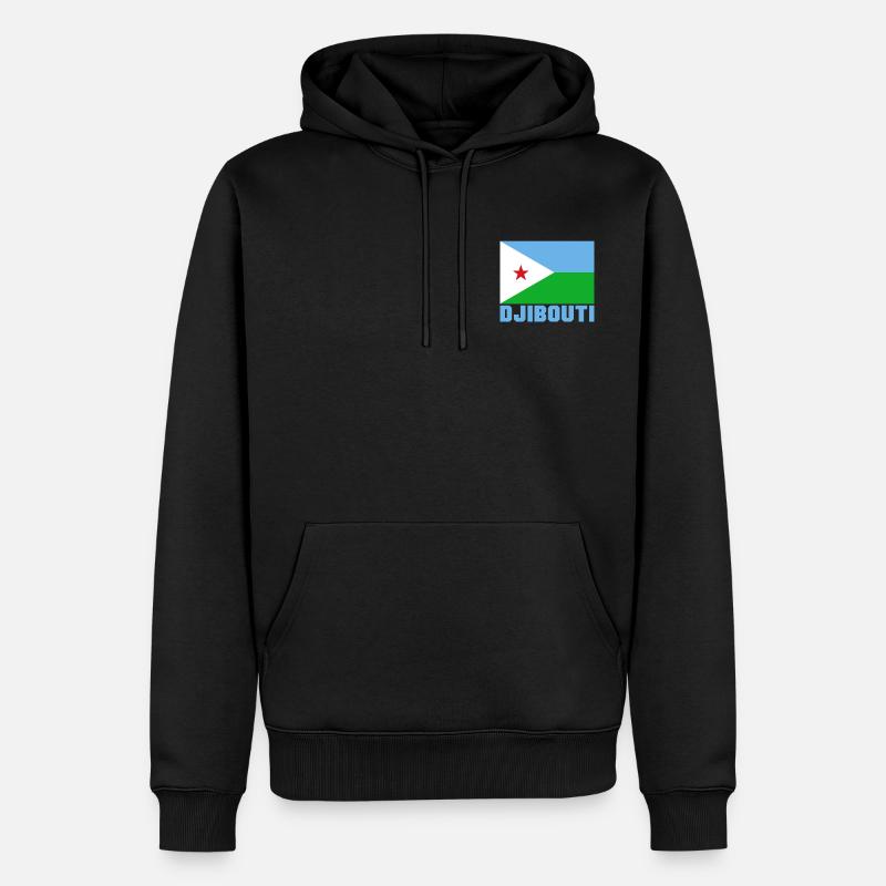 Dschibuti - Männer Premium Bio Hoodie - Schwarz