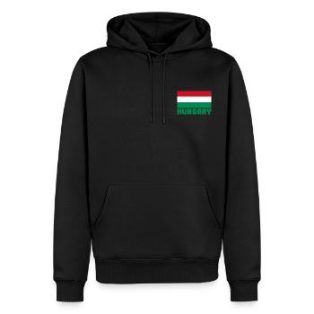Hungary - Men’s Premium Organic Hoodie - black - Front - Nico (187cm)