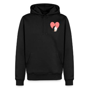 Romantic couple - Men’s Premium Organic Hoodie - black - Front - Nico (187cm)