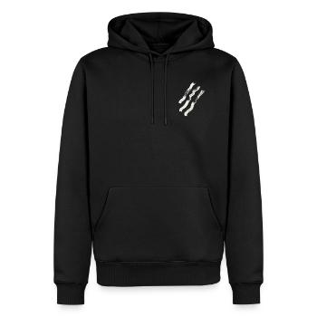 Streifen abstrakt - Männer Premium Bio Hoodie - Schwarz - Vorne - Nico (187cm)