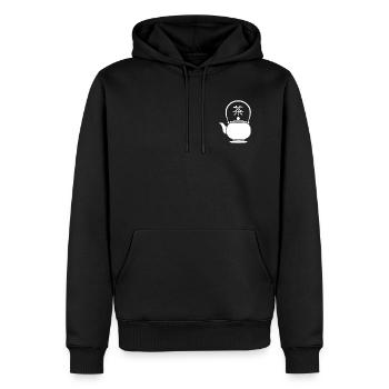 Der Weg des Tees – Japanische Zen Kyusu-Kunst - Männer Premium Bio Hoodie - Schwarz - Vorne - Nico (187cm)