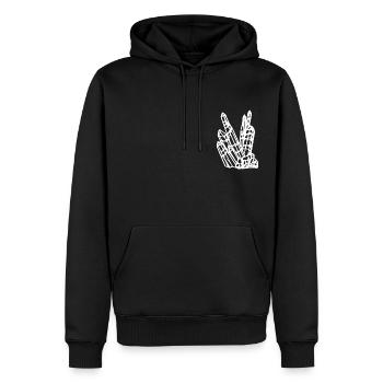 Idée cadeau motif de gros cristaux - Sweat à capuche Premium bio Homme - noir - Devant - Nico (187cm)