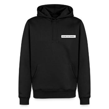 Character over chemistry. Shirt - Männer Premium Bio Hoodie - Schwarz - Vorne - Nico (187cm)