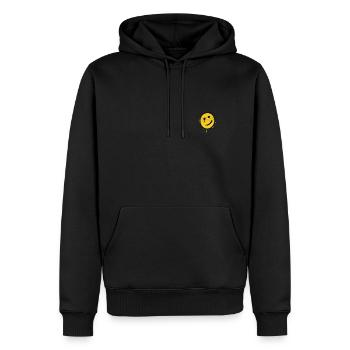 spray smile - Männer Premium Bio Hoodie - Schwarz - Vorne - Nico (187cm)