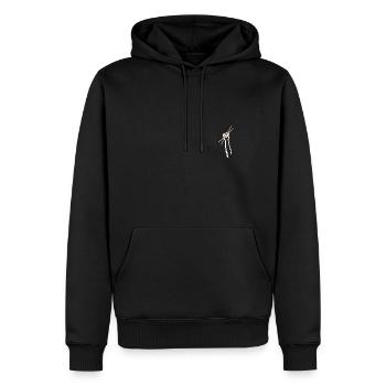 Drummer Drumsticks Chest - Männer Premium Bio Hoodie - Schwarz - Vorne - Nico (187cm)
