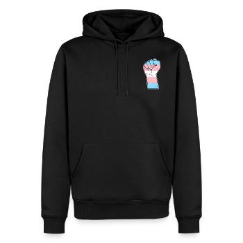 LGBT Pride Transsexuel Faust Transgenre Drapeau - Sweat à capuche Premium bio Homme - noir - Devant - Nico (187cm)