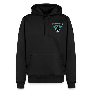 Retro Ultimate Frisbee - Sweat à capuche Premium bio Homme - noir - Devant - Nico (187cm)