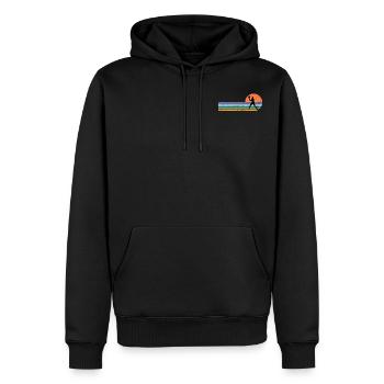Tennis Tennisspieler Vintage Logo Tennis - Männer Premium Bio Hoodie - Schwarz - Vorne - Nico (187cm)