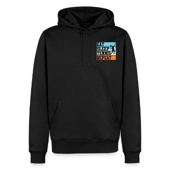 Tennis Tennisspieler Tennisschläger Geschenk - Männer Premium Bio Hoodie - Schwarz - Vorne - Nico (187cm)