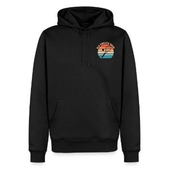 Old Schmetterhand Schmetterball Tennis Spieler - Männer Premium Bio Hoodie - Schwarz - Vorne - Nico (187cm)
