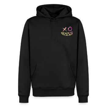 Techno Party Gesicht MDMA Extasy Festival - Männer Premium Bio Hoodie - Schwarz - Vorne - Nico (187cm)
