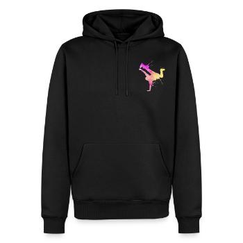 Breakdance Street Art Breakdancer Hip Hop - Sweat à capuche Premium bio Homme - noir - Devant - Nico (187cm)