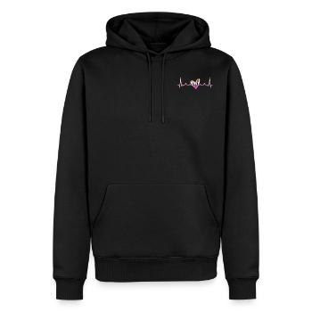 Lesbischer Herzschlag Herzfrequenz Lesbian Pride - Männer Premium Bio Hoodie - Schwarz - Vorne - Nico (187cm)