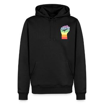 LGBT Pride Gay Geschenk Schwulen Regenbogen - Männer Premium Bio Hoodie - Schwarz - Vorne - Nico (187cm)