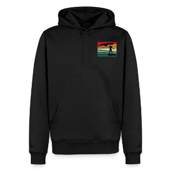 Vintage Wing Foil Wing Surf cadeau Wingfoiler - Sweat à capuche Premium bio Homme - noir - Devant - Nico (187cm)