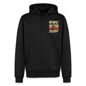 Retro Wingfoiler Wing Surf Wing Foil cadeau - Sweat à capuche Premium bio Homme - noir - Devant - Nico (187cm)