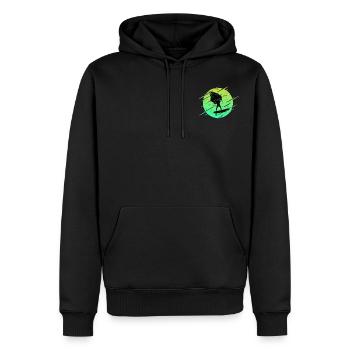 Vintage Wing Foil Wing Surf Wing Geshcenk Retro Surffer - Sweat à capuche Premium bio Homme - noir - Devant - Nico (187cm)
