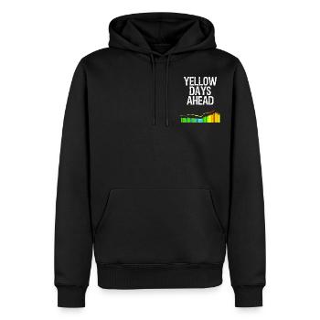 Kite Surf Spruch Yellow Days Windsurfen Geschenk - Männer Premium Bio Hoodie - Schwarz - Vorne - Nico (187cm)